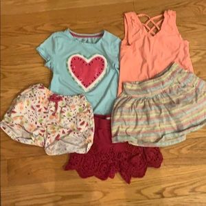 Gap 6/7 shorts and crazy 8 7/8 skirt lot